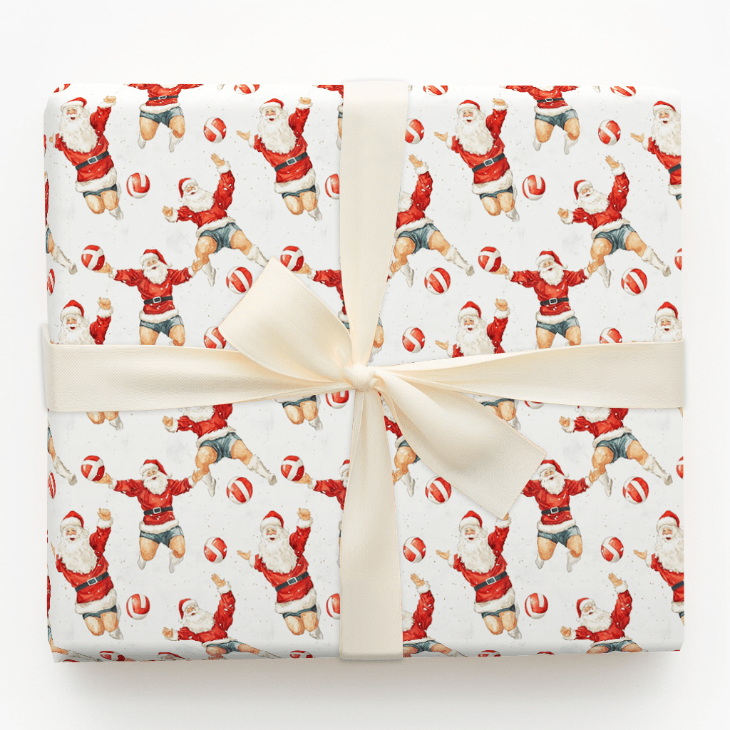 Santa's Snowy Set Wrapping Paper – Aspen \u0026 Arlo Gift Wrap, image size:1024x1024
