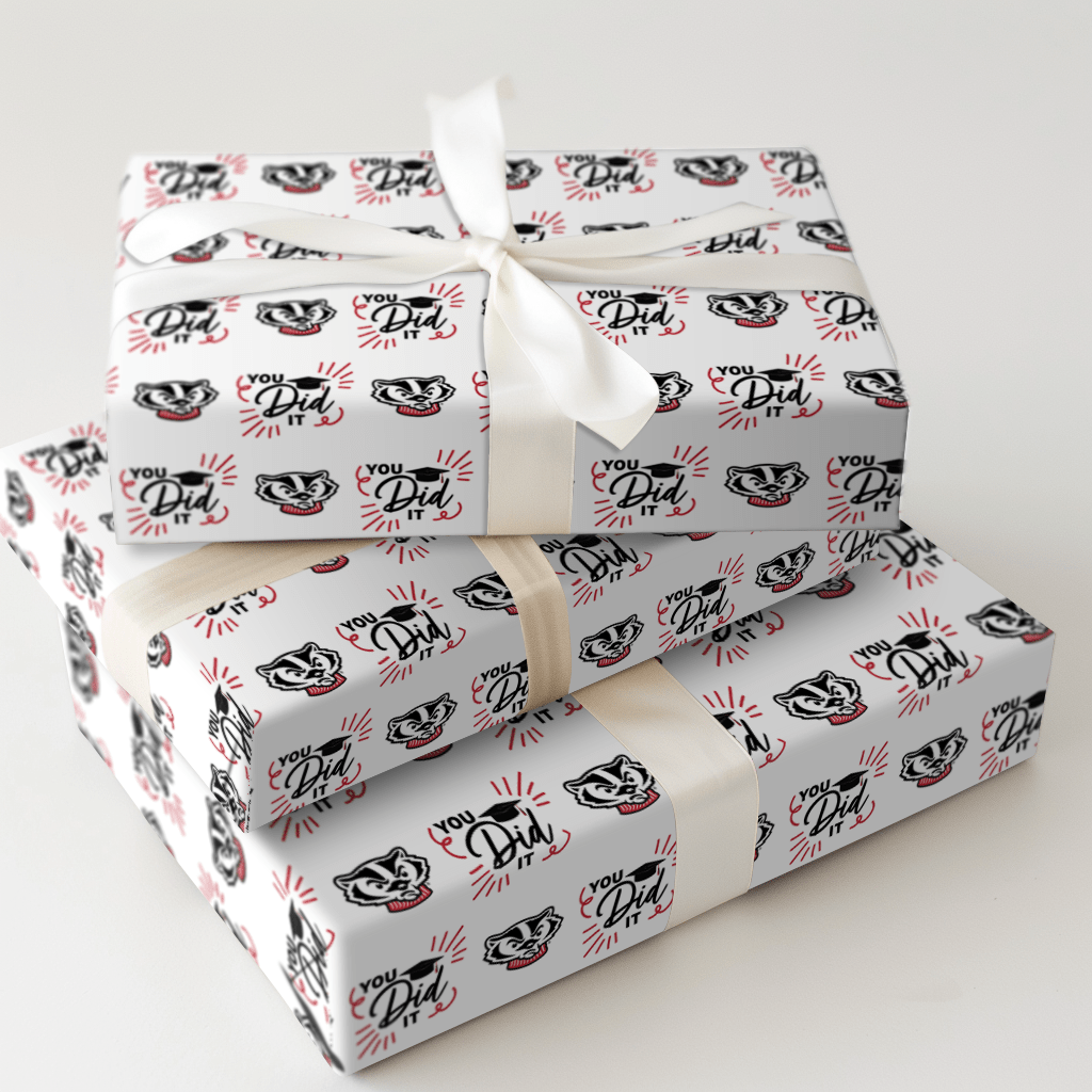 You Did It Badger - Wrapping Paper - Aspen & Arlo