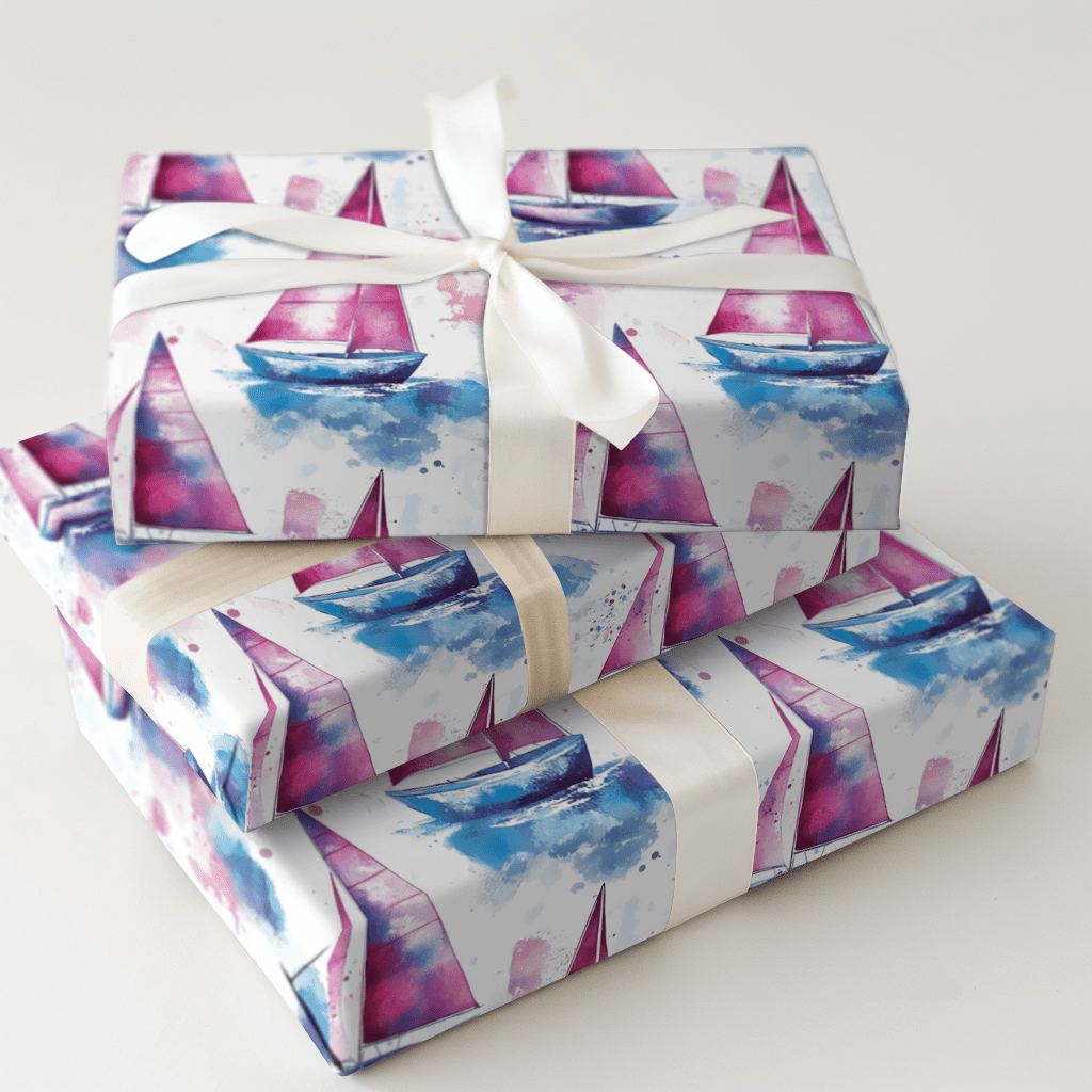 Blush and Blue - Wrapping Paper - Aspen & Arlo