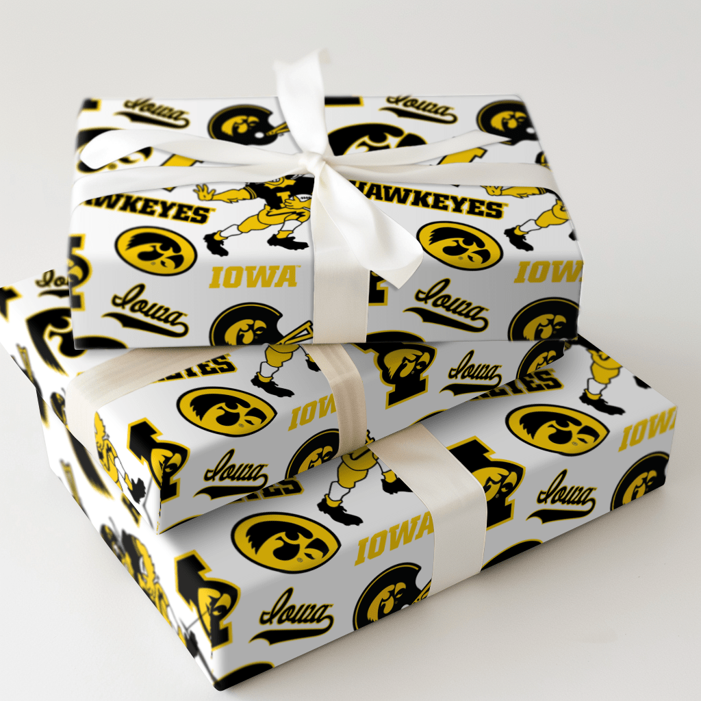 Iowa Football Collage - Wrapping Paper - Aspen & Arlo