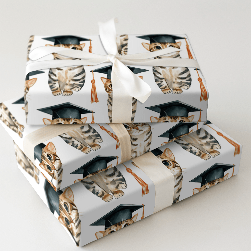 Cattin Off to College - Wrapping Paper - Aspen & Arlo