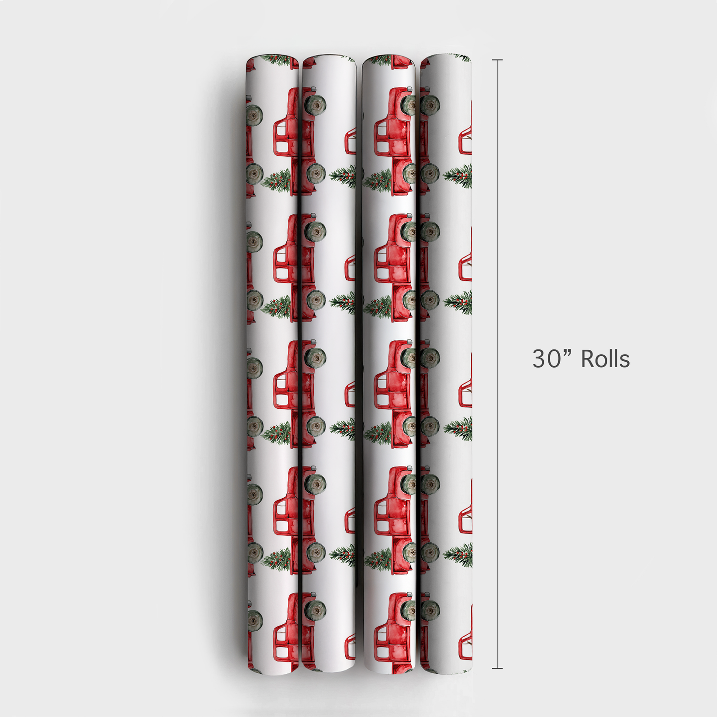 The Classic Red Truck - 4 Rolls