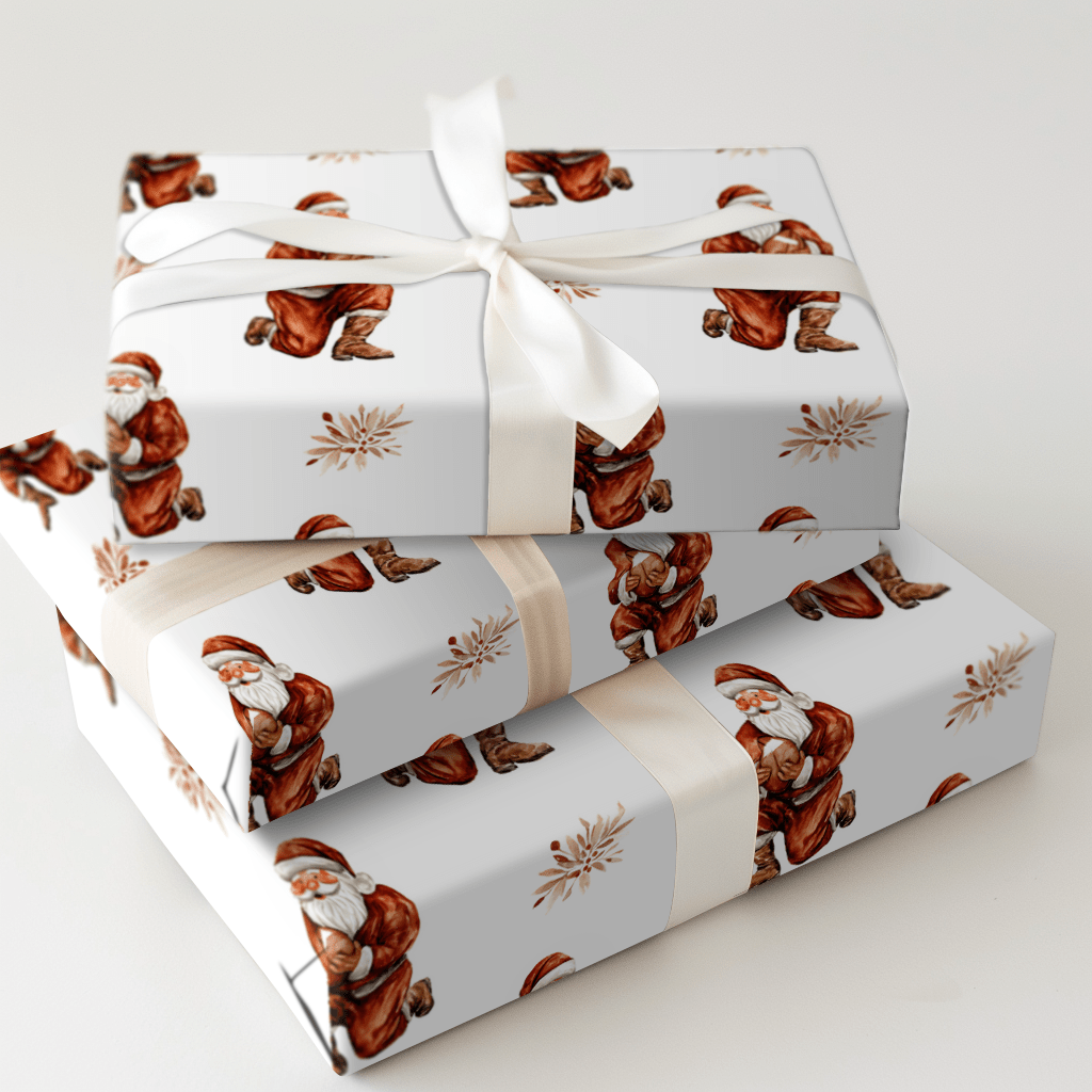 Take a Knee Santa - Wrapping Paper - Aspen & Arlo