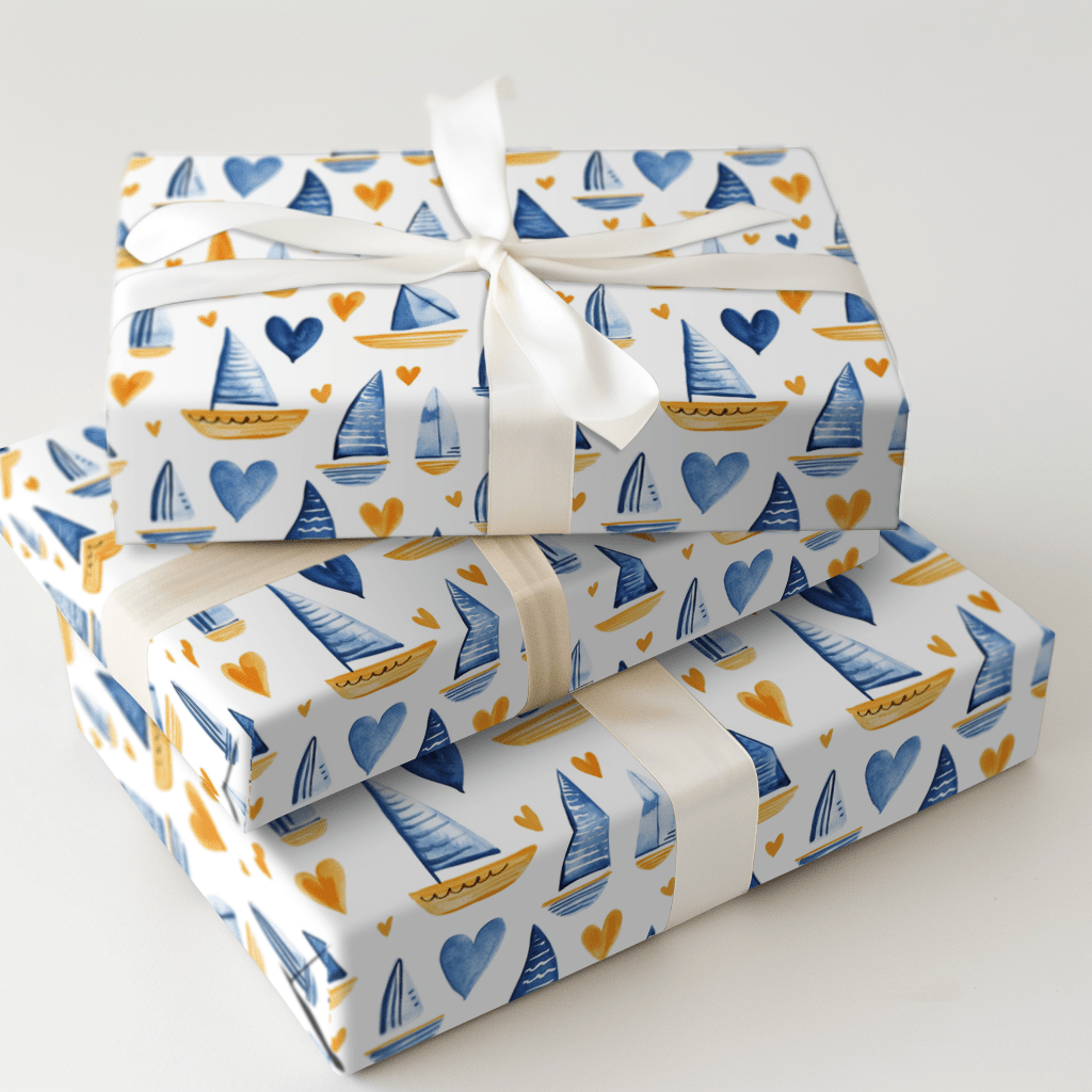 Sailing into Love - Wrapping Paper - Aspen & Arlo