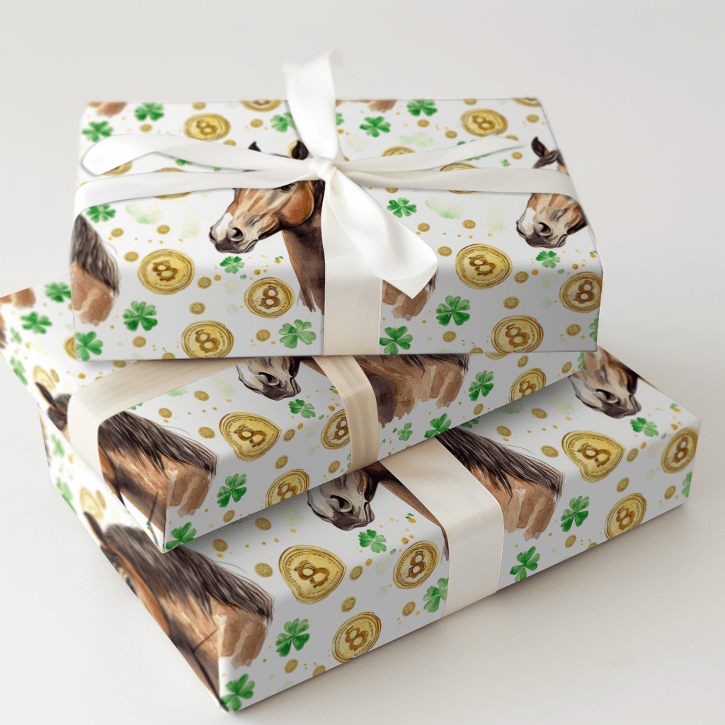 Golden with the Arabian - Wrapping Paper - Aspen & Arlo
