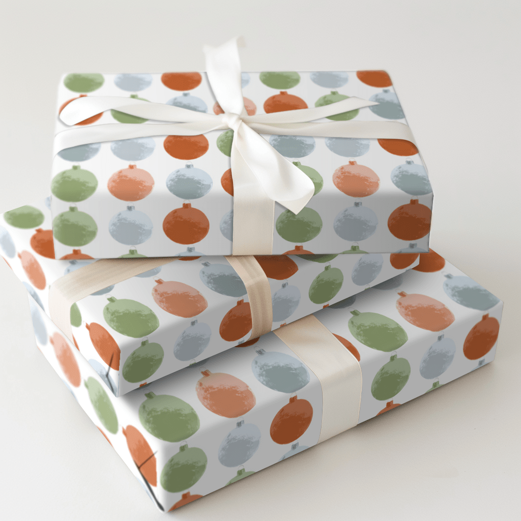 Warm Christmas Ornaments - Wrapping Paper - Aspen & Arlo