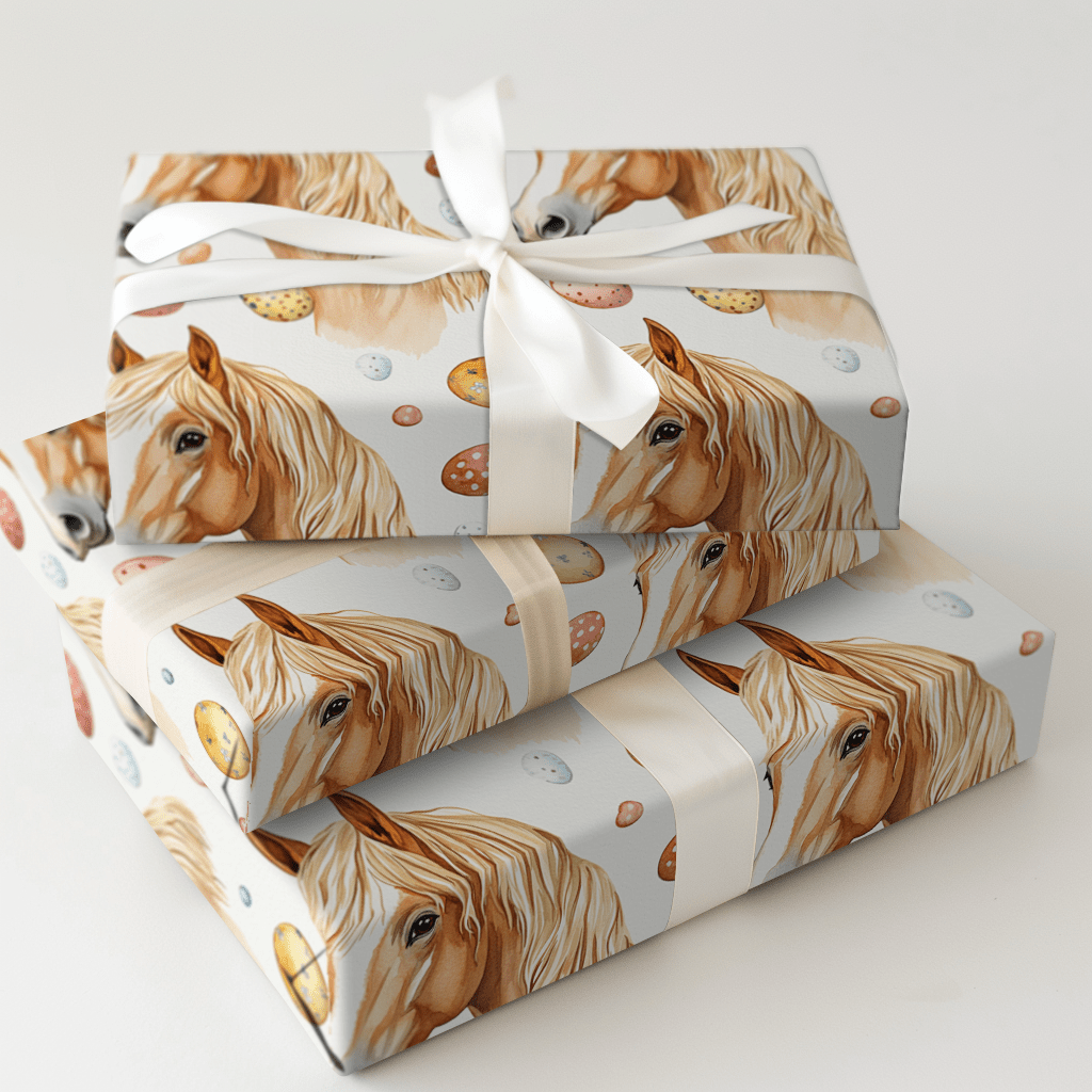 Easter Eggs with the Haflinger - Wrapping Paper - Aspen & Arlo