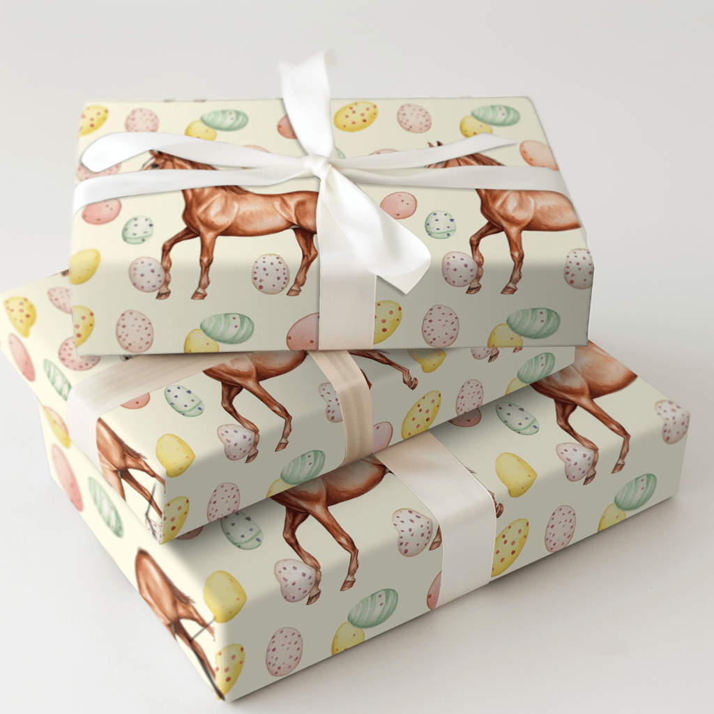 Easter Eggs with the Missouri Fox Trotter - Wrapping Paper - Aspen & Arlo