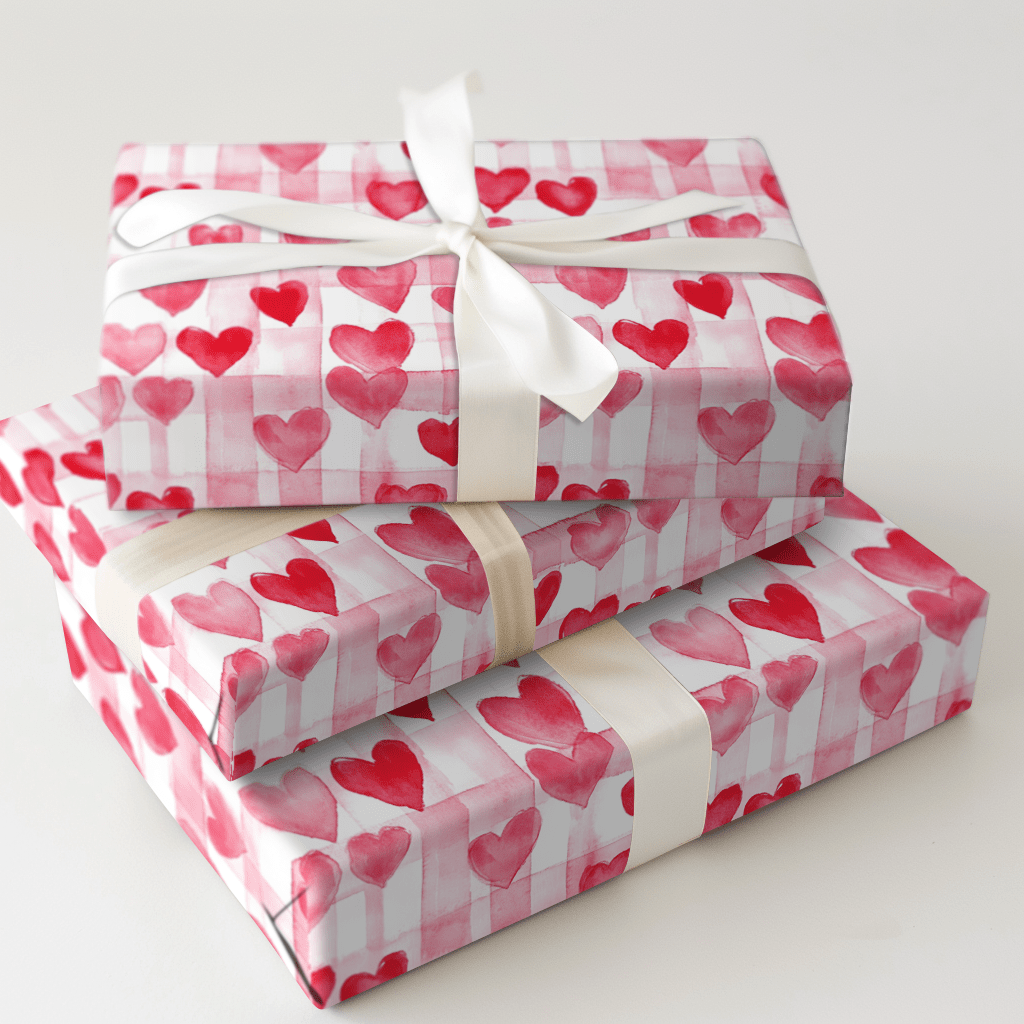 Blushing Hearts - Wrapping Paper - Aspen & Arlo