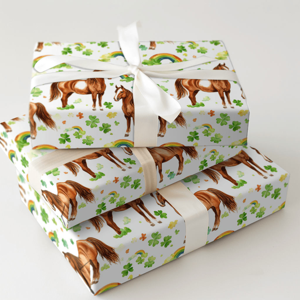 Rainbows with the American Quarter Horse - Wrapping Paper - Aspen & Arlo