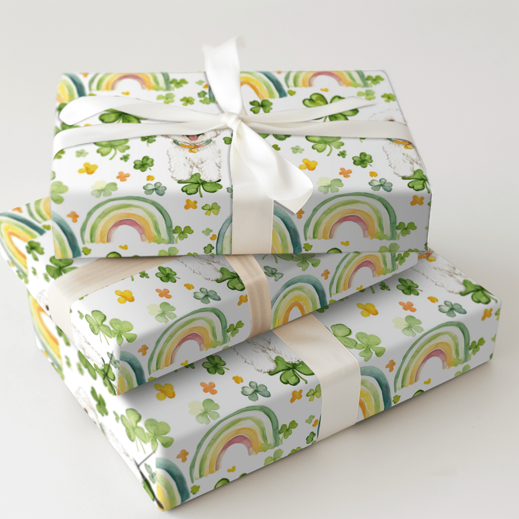 Rainbows with the Maltese - Wrapping Paper - Aspen & Arlo