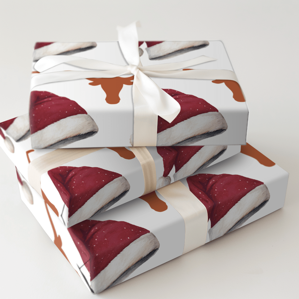 Claus in Burnt Orange - Wrapping Paper - Aspen & Arlo