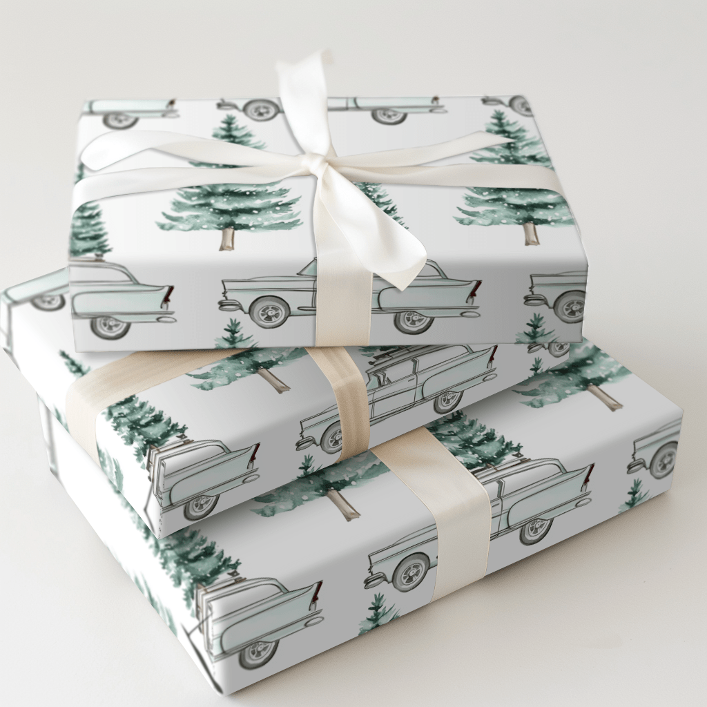 Tinsel Blue Beauty - Wrapping Paper - Aspen & Arlo