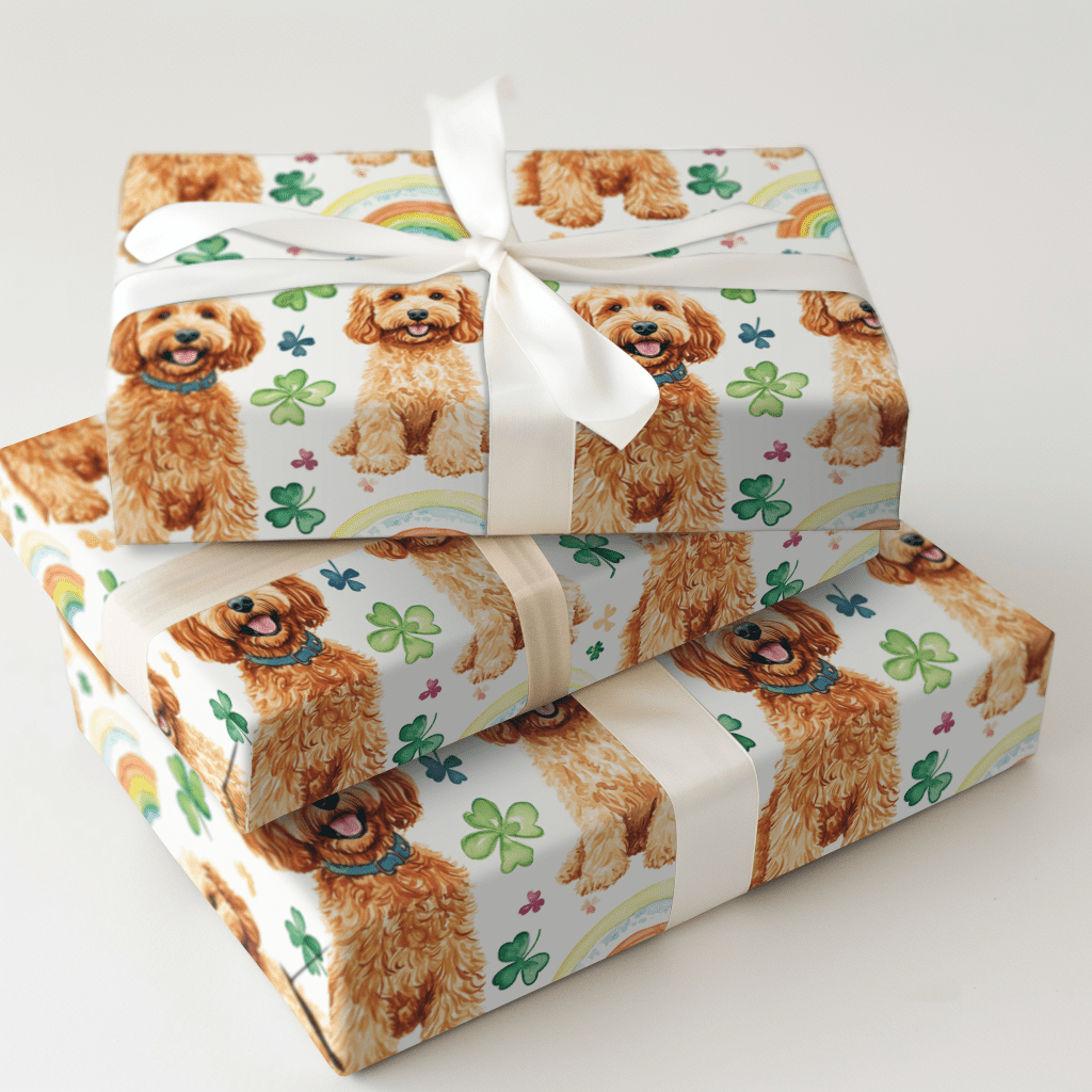 Rainbows with the Goldendoodle - Wrapping Paper - Aspen & Arlo