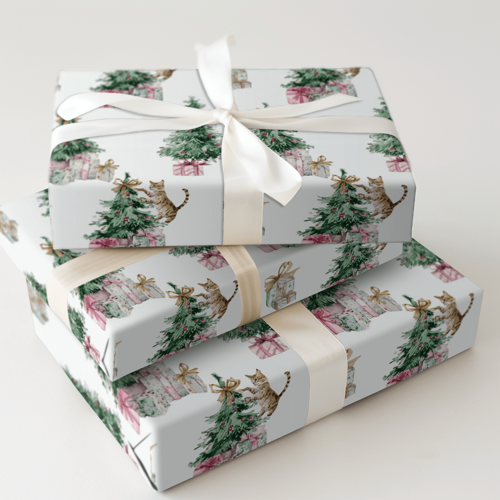 Kitty Claus - Wrapping Paper - Aspen & Arlo