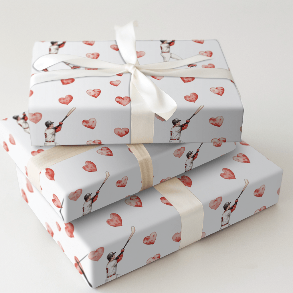 Out of the Park Love - Wrapping Paper - Aspen & Arlo