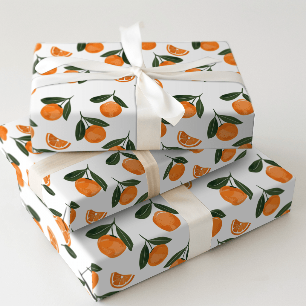 Orange Slice - Wrapping Paper - Aspen & Arlo