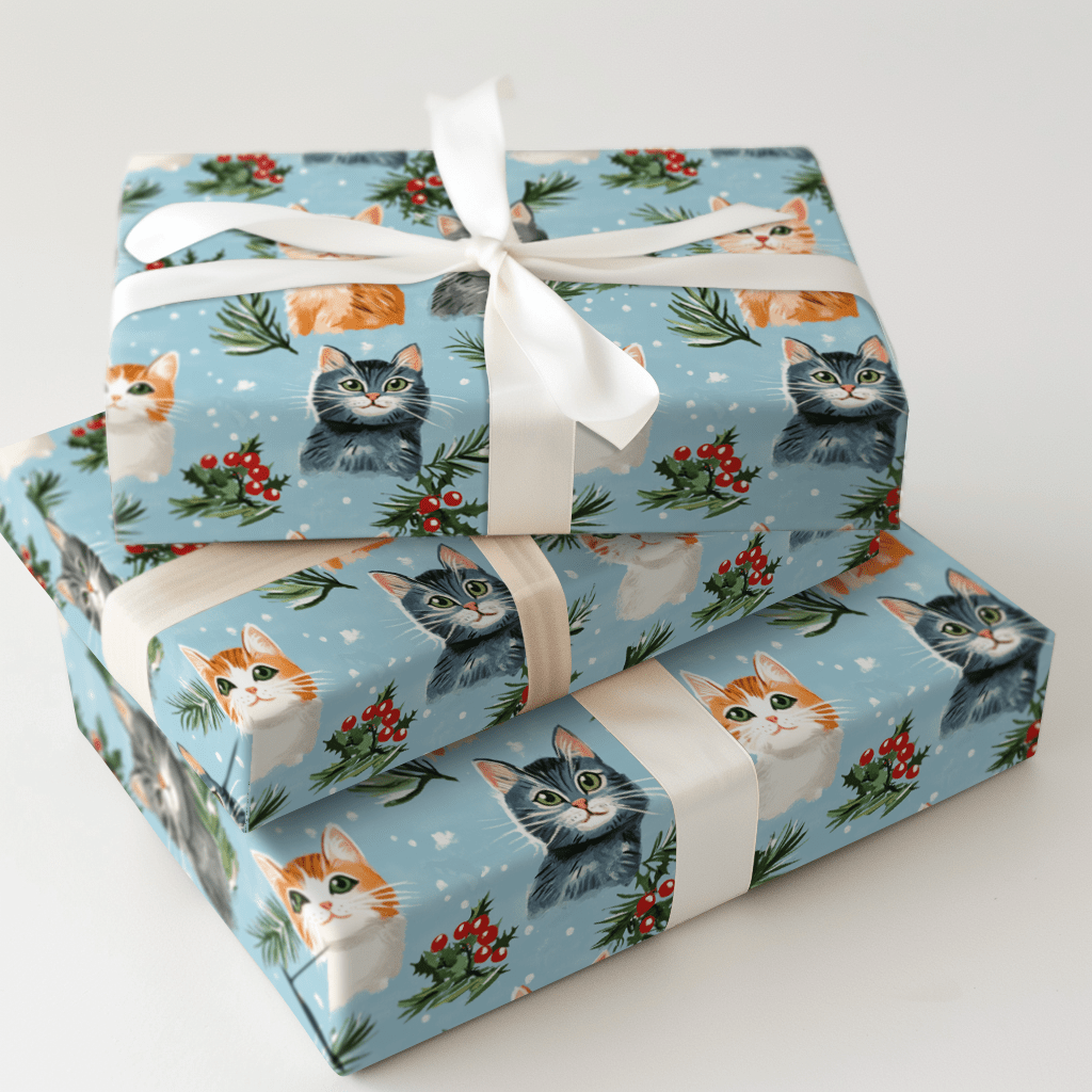 Meow Mint Moment - Wrapping Paper - Aspen & Arlo