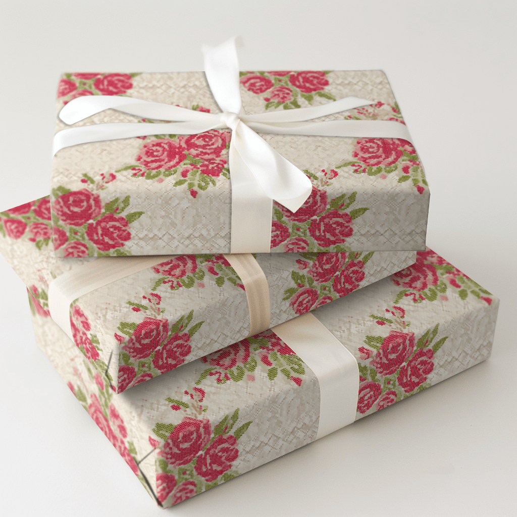 Sweet Pea Sampler - Wrapping Paper - Aspen & Arlo