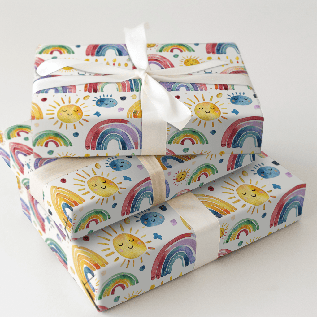 Rainbow Smiles - Wrapping Paper - Aspen & Arlo