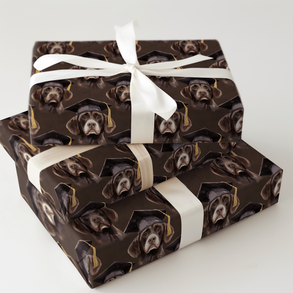 Chocolate Lab Graduate - Wrapping Paper - Aspen & Arlo
