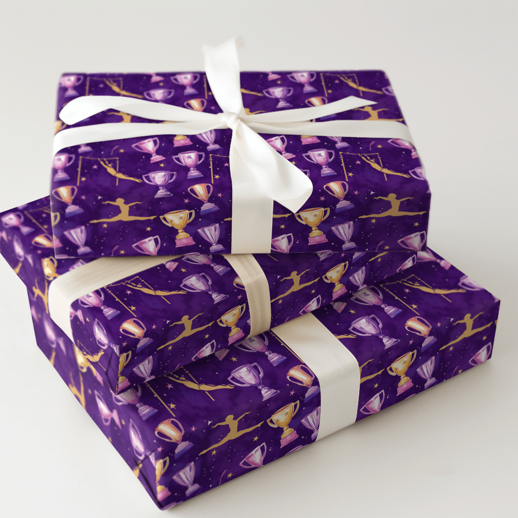 Plum Leap and Swing - Wrapping Paper - Aspen & Arlo