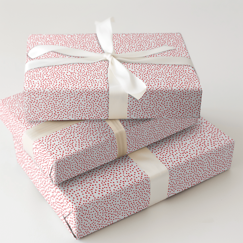 Red Dots - Wrapping Paper - Aspen & Arlo