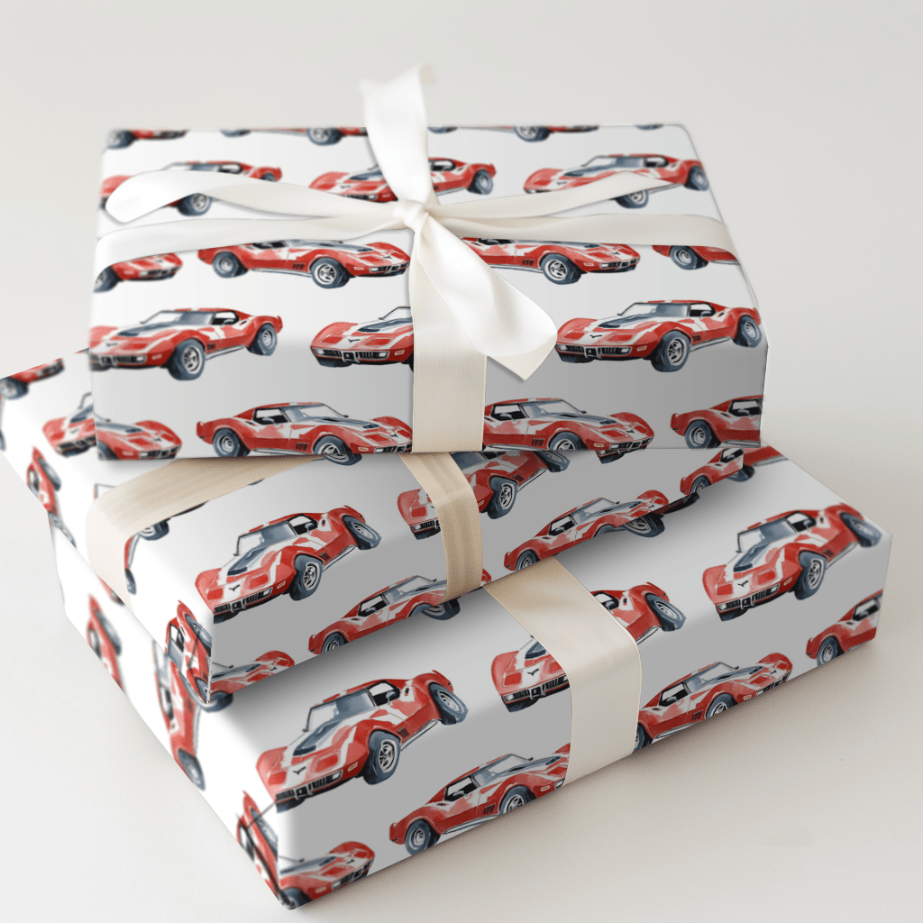 Red Roadster - Wrapping Paper - Aspen & Arlo