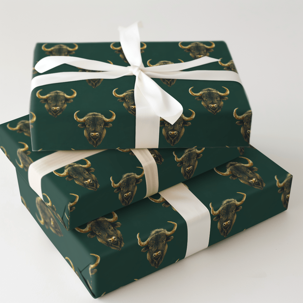Stamps of Gold - Wrapping Paper - Aspen & Arlo