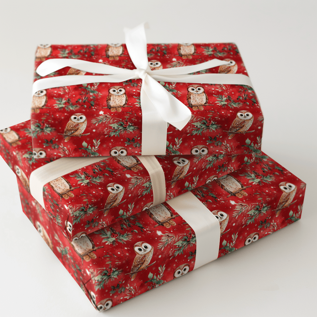 Jingle Hoots - Wrapping Paper - Aspen & Arlo