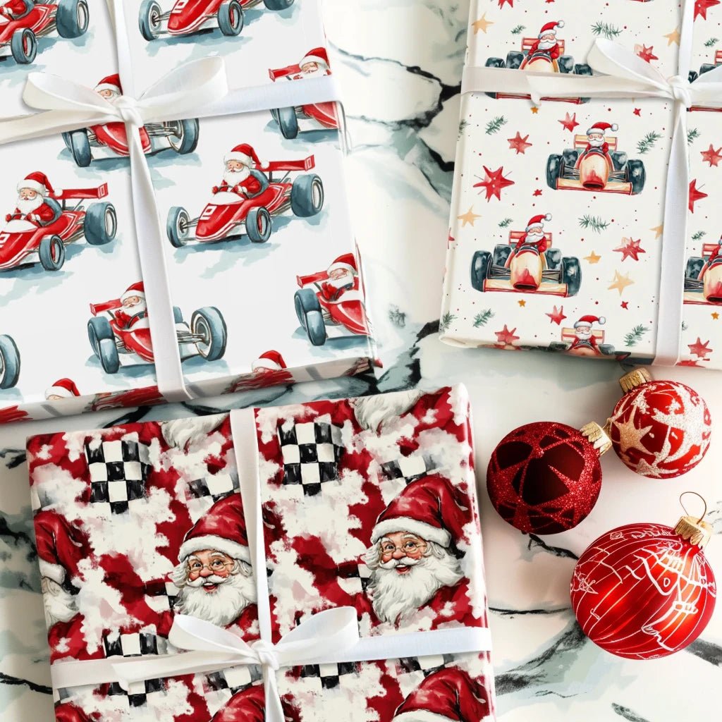 Auto Racing Santa - Aspen & Arlo