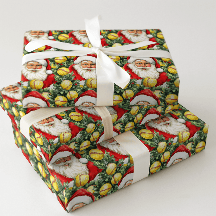 Sleighing the Pitch - Wrapping Paper - Aspen & Arlo