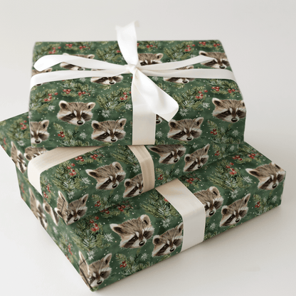 Racoon's Merry Mayhem - Wrapping Paper - Aspen & Arlo