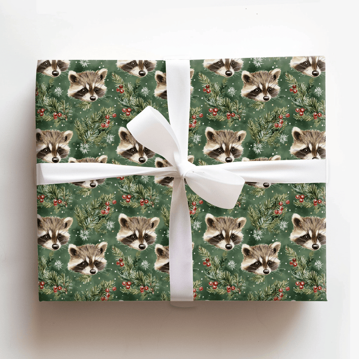 Racoon's Merry Mayhem - Wrapping Paper - Aspen & Arlo