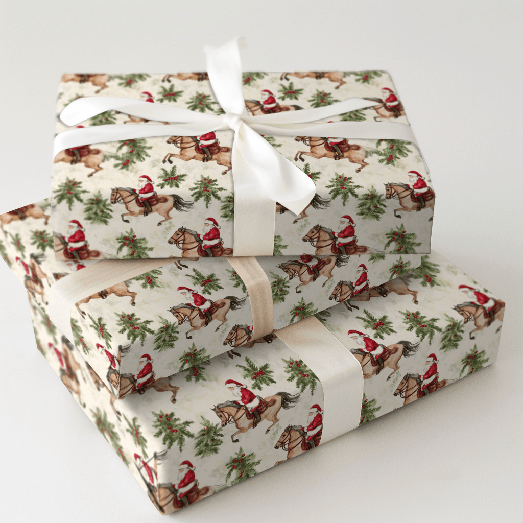 Santa's Horsepower - Wrapping Paper - Aspen & Arlo
