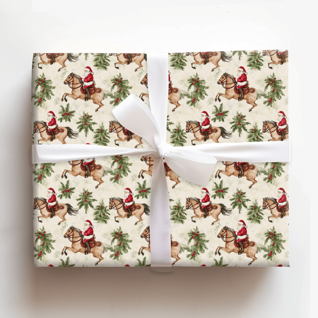 Santa's Horsepower - Wrapping Paper - Aspen & Arlo