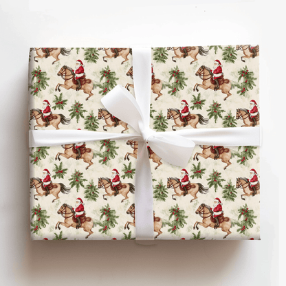 Santa's Horsepower - Wrapping Paper - Aspen & Arlo