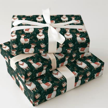 Mistletoe Llama - Wrapping Paper - Aspen & Arlo