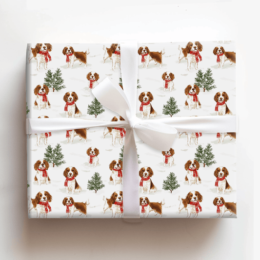 Snow Day for English Springer Spaniel - Wrapping Paper - Aspen & Arlo