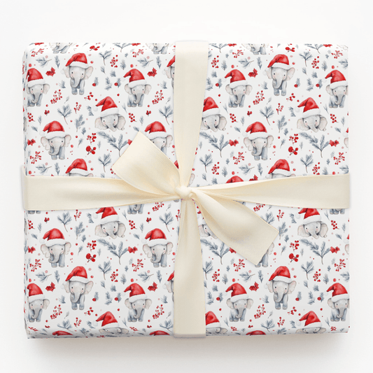 Santa Hat Stompers - Wrapping Paper - Aspen & Arlo
