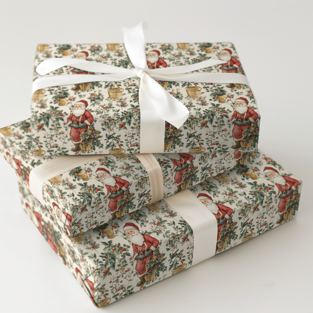 Santa's Secret Garden - Wrapping Paper - Aspen & Arlo