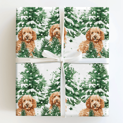 Snow Day for Goldendoodles - Wrapping Paper - Aspen & Arlo