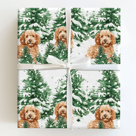 Snow Day for Goldendoodles - Wrapping Paper - Aspen & Arlo
