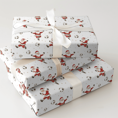 Santa's Free Kick - Wrapping Paper - Aspen & Arlo