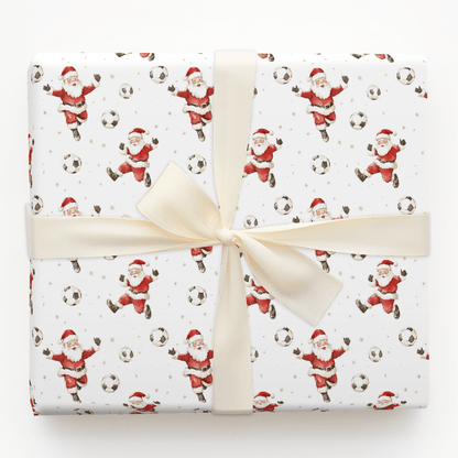 Santa's Free Kick - Wrapping Paper - Aspen & Arlo