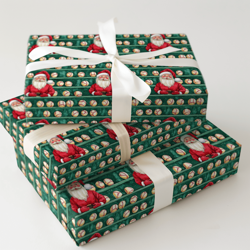 Santa Dugout - Wrapping Paper - Aspen & Arlo