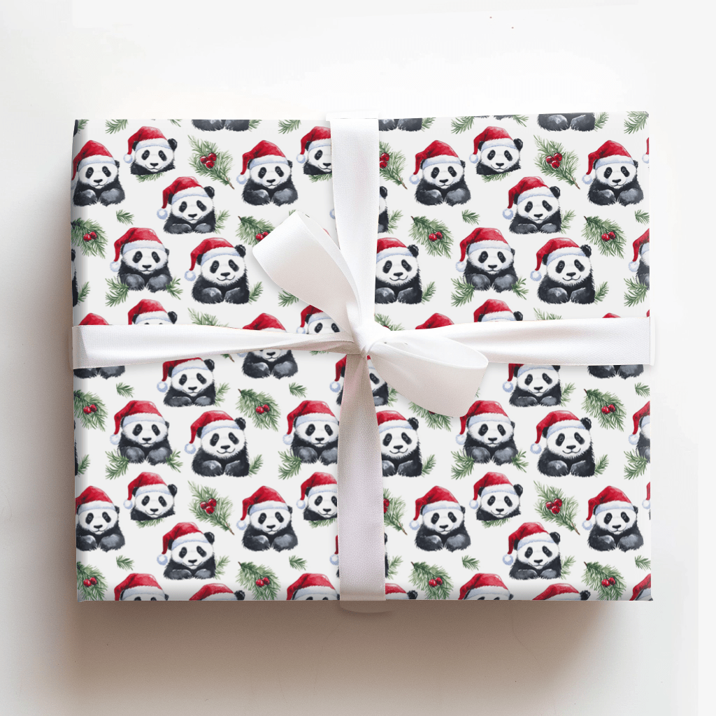 Santa Panda - Wrapping Paper - Aspen & Arlo