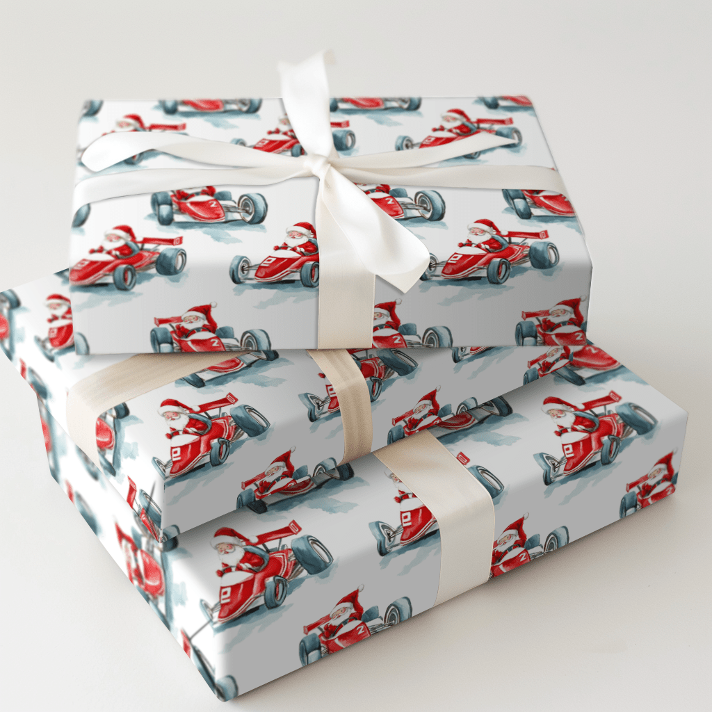 Racing Sleigh - Wrapping Paper - Aspen & Arlo