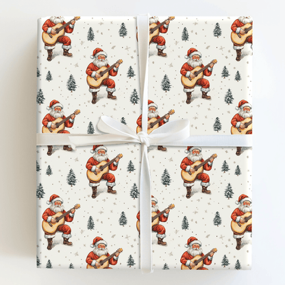 Six String Santa - Wrapping Paper - Aspen & Arlo