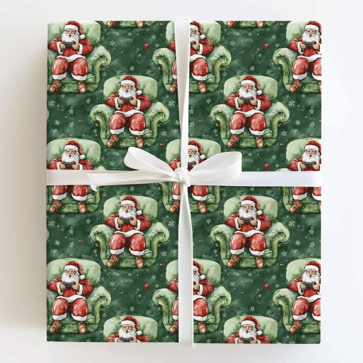 Santa Gamer - Wrapping Paper - Aspen & Arlo